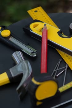 Carpenter's Tools on Table