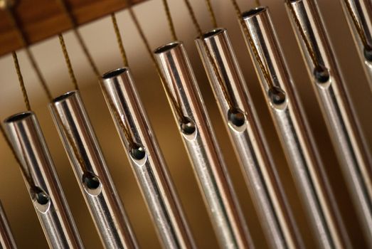 bar chimes with steel tubes for relaxation and meditation.