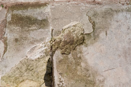 the stone background with cracks.