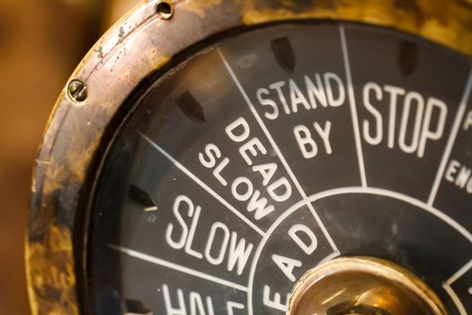 Close up detailed view of historical old wooden and metal machines.