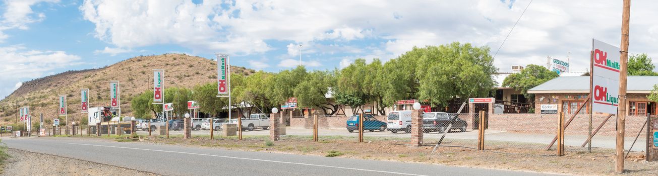 GARIEPDAM, SOUTH AFRICA - FEBRUARY 16, 2016: A shopping centre in Gariepdam, a small town at the Gariep Dam on the border of in the Free State and Eastern Cape Provinces