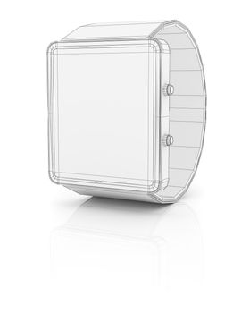 Smart watch new technology electronic device. 3D illustration
