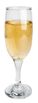 Glass of champagne, isolated on white background