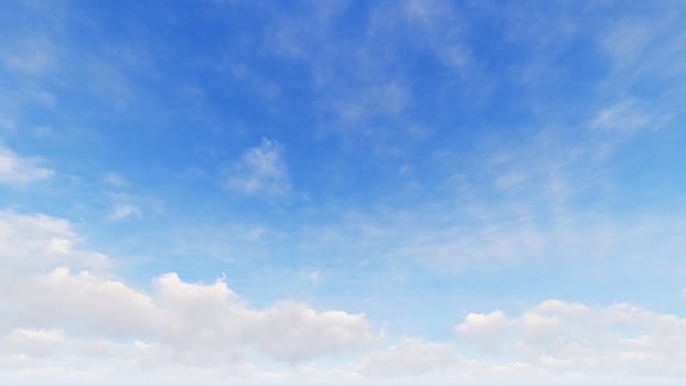 Cloudy blue sky abstract background, blue sky background with tiny clouds, 3d rendering

