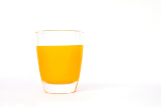 Glass of orange juice isolated on white background 
