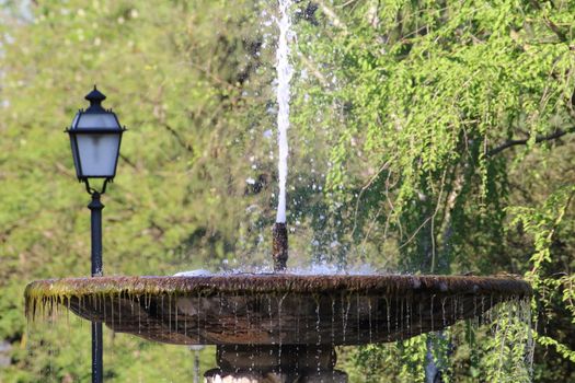 Fountain in the public park of Ferrara Massari Park