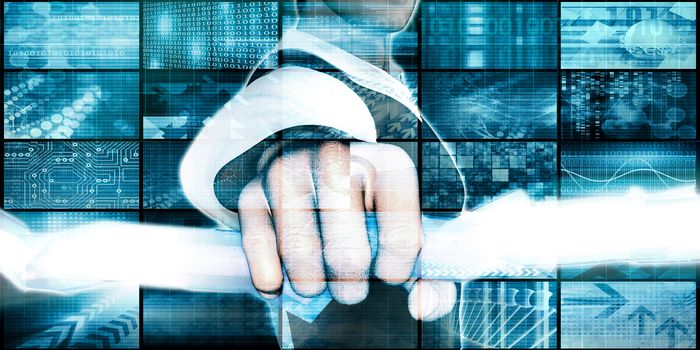 International Company with Technology Background as Art