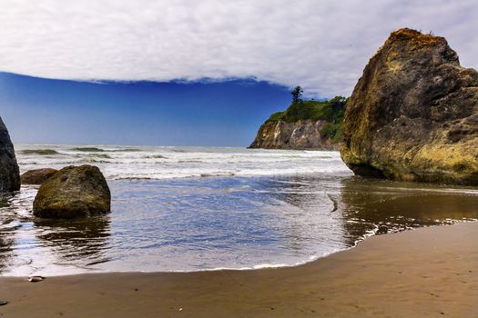 Ruby Beach Reflection Seastacks Olympic Peninsula Olympic National Park Washington State Pacific Northwest