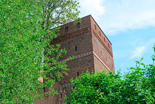 Leaning Tower (circa XIV c.) of Torun (former Thorn) town, Poland. One of the most characteristic sites in the Old Town. UNESCO site