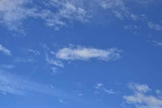 Clouds in the blue sky background.