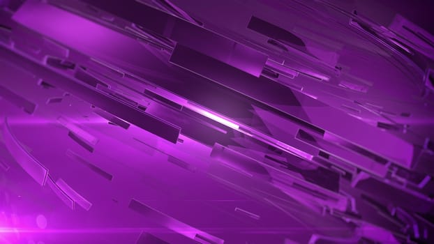 Abstract 3D background with lens flare. Purple colors. v. 2