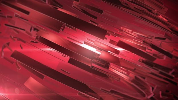 Beautiful Red 3d abstract background. Depth of blur.