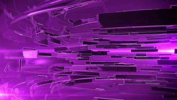 3d abstract business sphere. Purple color and DOF.