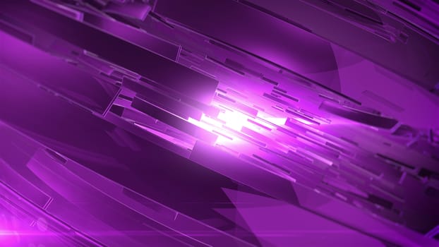 Abstract 3D background with lens flare. Purple  colors.