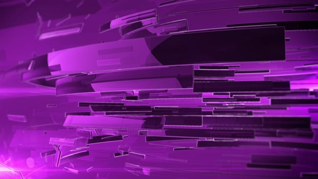 3d abstract business sphere. Purple color and DOF.