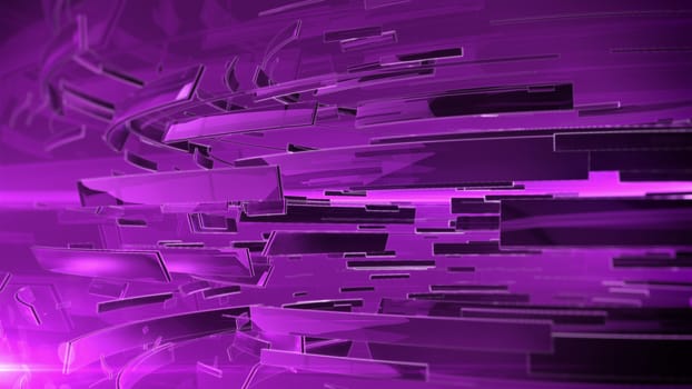 3d abstract business sphere. Purple color and DOF.