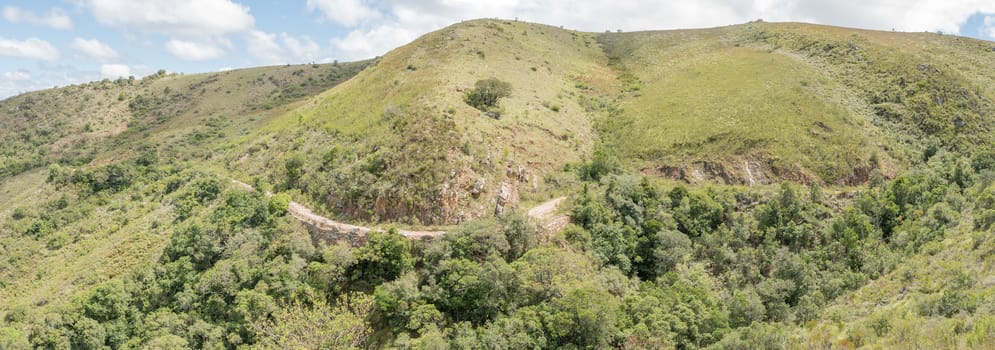 Panorama of the historic Suurberg Pass between Annes Villa and Addo in the Eastern Cape Province