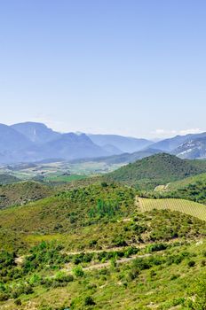 Peyrepertuse mount with cathar castle in france