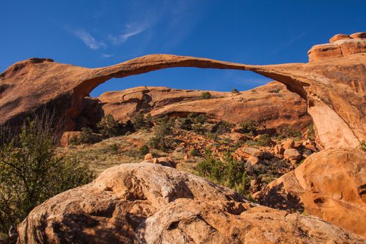 Landscape Arch in. Arches National Park.. Utah