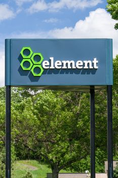 EDEN PRAIRIE, MN/USA - MAY 29, 2016: Element Fleet Management headquarters and sign.Element Management provides fleet management and maintenance services to companies.