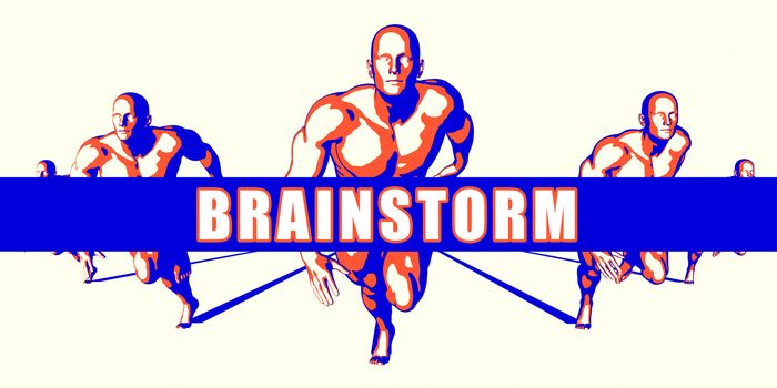 Brainstorm as a Competition Concept Illustration Art