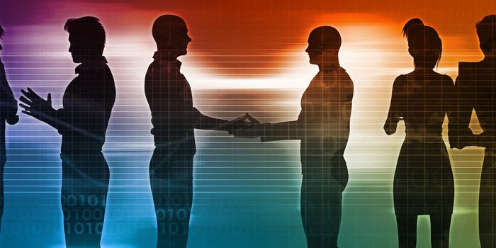 Business Networking Session as an Illustration Concept