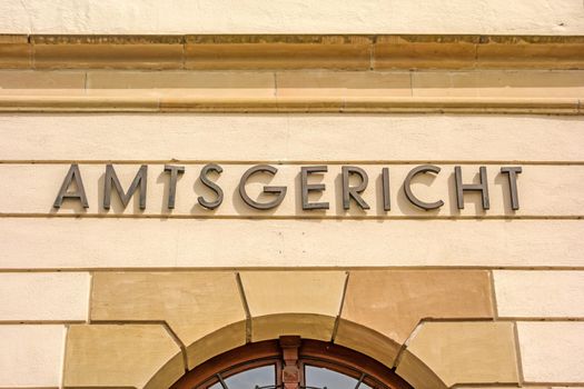 District court (Amtsgericht) - lettering on building facade