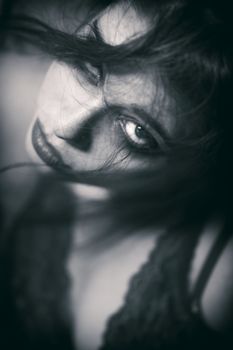 Close up portrait of a red-haired woman