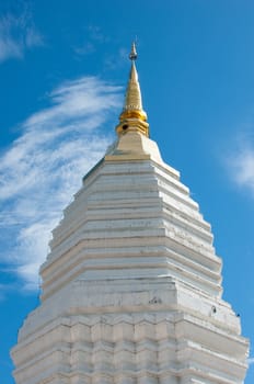 A stupa is a mound-like or hemispherical structure containing relics and used as a place of meditation. Also known in Thailand as a chedi.