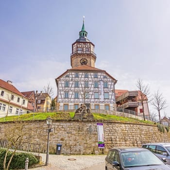 Backnang, Germany - April 2, 2016: Art gallery of the city of Backnang (Galerie der Stadt Backnang). It hosts different exhibitions each year with oeuvres from regional and national artists.