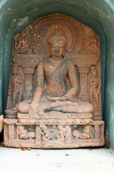 The Buddhas of Bamiyan were two 6th-century monumental statues of standing buddha carved into the side of a cliff in the Bamyan valley in the Hazarajat region of central Afghanistan, 230 km (140 mi) northwest of Kabul at an altitude of 2,500 meters (8,200 feet). Built in 507 AD (smaller) and 554 AD (larger) the statues represented the classic blended style of Gandhara art.