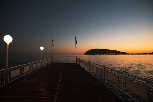 Alanya city, view from the beach, one of the famous destinations in Turkey
