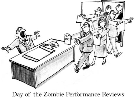 Day of the Zombie Performance Reviews in office.