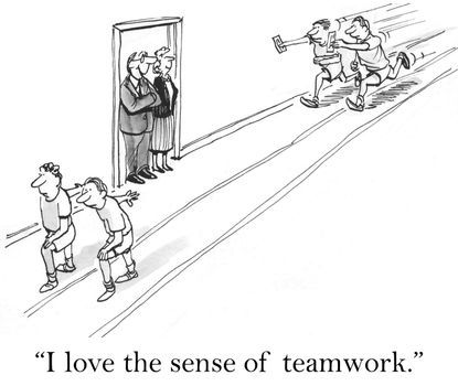 "I love the sense of teamwork." in relay