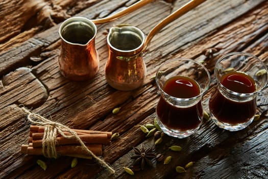 cups of turkish coffee on the table