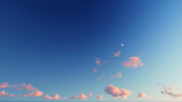 Cloudy blue sky abstract background, blue sky background with tiny clouds, 3d rendering

