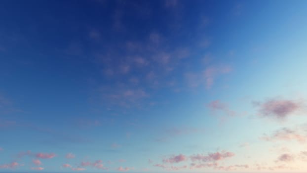 Cloudy blue sky abstract background, blue sky background with tiny clouds, 3d rendering

