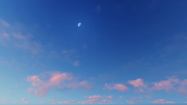 Cloudy blue sky abstract background, blue sky background with tiny clouds, 3d rendering

