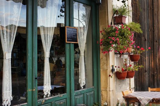 Larnaca, Cyprus - May 23, 2016: Small Street with cafe in Larnaca during Summer. Cuprus
