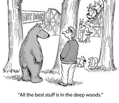 "Everything cool is to be found in the deep woods."