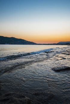 Alanya city, view from the beach, one of the famous destinations in Turkey