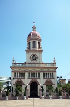 Traditional city church in Thailand