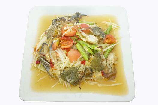 Papaya salad, Thai spicy food