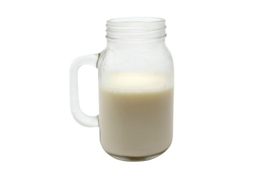 Soy milk in glass mug