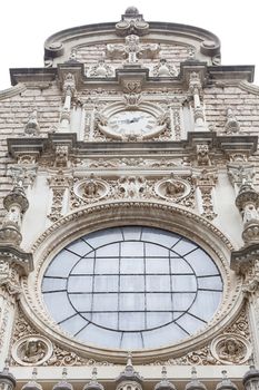Facade of Santa Maria de Montserrat Abbey, Spain