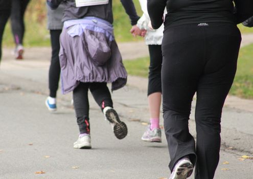 Running rearguard of legs at a race