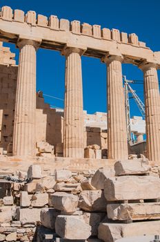 Vertical view of the greek Acropolis