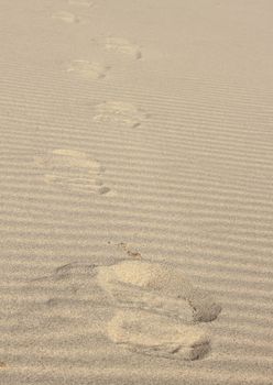Isolated horizontal sandy wave texture with footprint