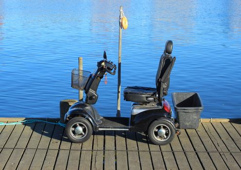 Handicap vehicle left at pier - gone fishing