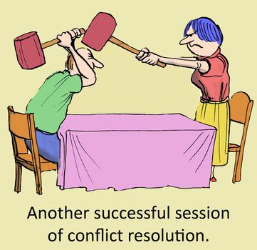 Another successful session of conflict resolution.